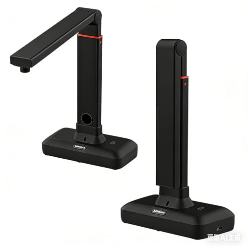 Escáner de documentos USB portátil con cámara de alta resolución, captura de documentos tamaño A4, diseño plegable para facilitar su transporte, ideal para el aula