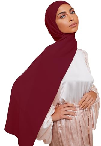Voile Chic Non-Slip Premium Chiffon Hijab Scarf for Women - Lightweight Head Scarf Wrap for Full Coverage and All Day Comfort