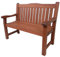 BrackenStyle Boston 2 Seat Wooden Garden Bench - 120cm Outdoor Patio Seating – Durable Hardwood Furniture Ergonomic Backrest with Arm Rests