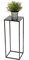 DanDiBo Taburete de metal negro rectangular altura 62,5 cm mesa auxiliar soporte para flores 434 columna de flores moderno soporte para plantas taburete