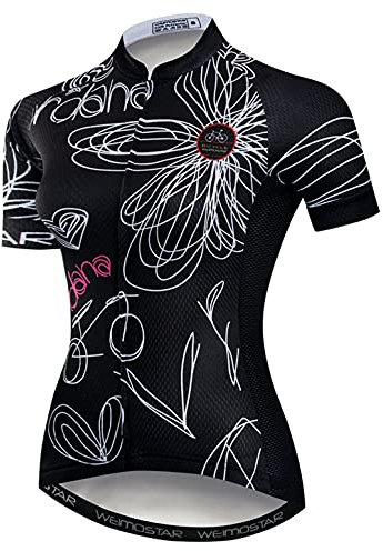 Hotlion Damen Radtrikot Tops Sommer Bike Shirt Kurzarm Fahrradbekleidung CD5731