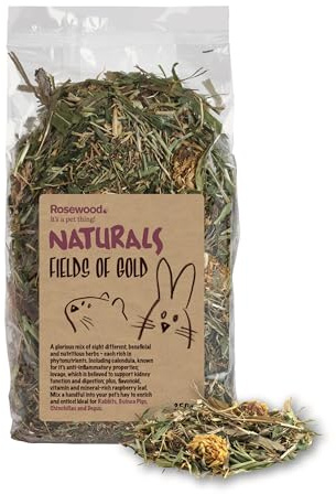 Rosewood Naturals Fields of Gold Salad, Small Animal Treat for Rabbits, Guinea Pigs, Chinchillas and Degus, BIG BAG 350g