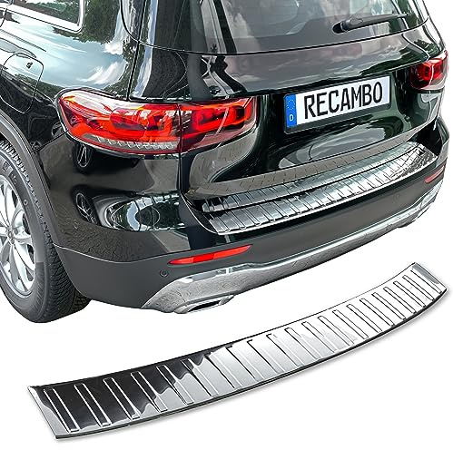 RECAMBO Ladekantenschutz Edelstahl kompatibel für Mercedes GLB | Typ X247 | BJ ab 2019 - Hochglanz poliert, Chrom Look - Styling und Schutz für die Stoßstange