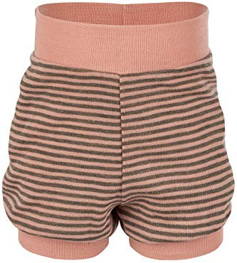 Engel Natur, Baby und Kleinkind Spielhöschen, 70% Wolle (kbT), 30% Seide (Lachs/Walnuss, 50-56)