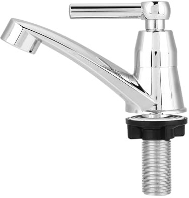 Wasserhahn Kaltwasser, Kaltwasserhahn Gäste Wc Aus Abs-Kunststoff Kaltwasserhahn Bad Waschbecken Einhebel-Mischbatterie Wasserfall-Waschtischarmatur für Badezimmer-Waschtischarmaturen, Ein Wort G1/2