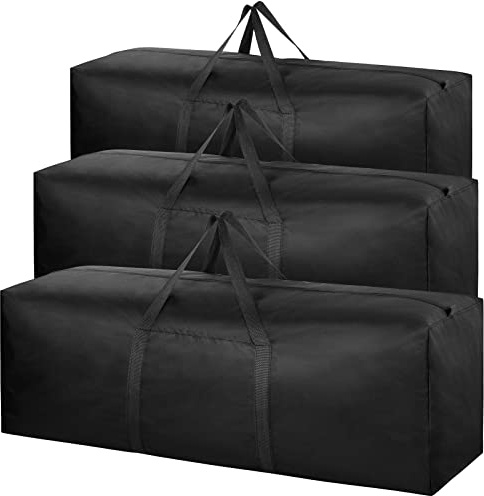 3 Pack 100L Bolsa de Viaje de Gran Capacidad, Gran Holdall plegheavy Duty 600D Oxford Tela de Almacenamiento de Equipaje de Largo con cremallpara acamp