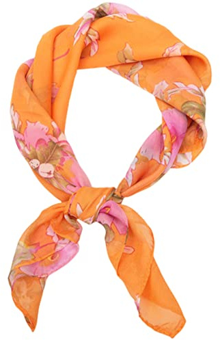 FAIRYGATE Seidenschal Damen Chiffon Elegante Seidentuch Haare Satintuch Halstuch Bandana Tuch Kopftücher Taschentuch Ansatz Scarf DA27