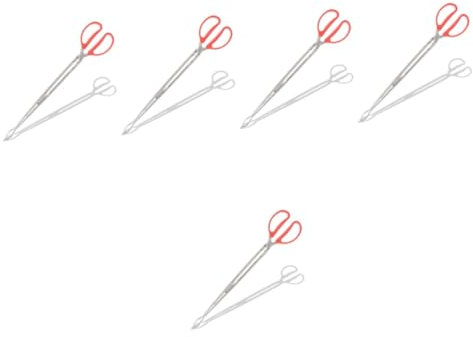 Ciieeo 5St Brennholzzange Mehrzweckzange aus Edelstahl Kaminzange Zange für Holzofen Scherenzange aus Edelstahl langen Griff Rostfreier Stahl Pflücker Mülleimer Gummi