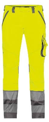 DASSY® Minnesota Stretch-Warnschutzbundhose - Größe 48 - NEONGELB/ZEMENTGRAU