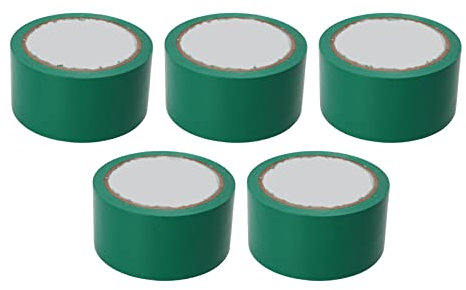 ANKROYU 5 Stück Bodenmarkierungs-Klebeband, PVC-Universal-Bodenband, 5 cm breites Boden-Klebeband, zur Markierung von Linien, Wettkampfplätzen (Grün)