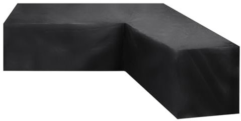 L-Shaped Sectional Sofa Cover Waterproof, L-Shaped Patio Sofa Waterproof Weatherproof 600D Heavy Duty Garden Furniture Cover Outside Sectional Couch Cover Lawn Patio Furniture Cover