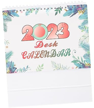 FUNOMOCYA Year Desk Calendar Englischer Tischkalender Für Büro Und Zuhause Dekorativer Monatskalender Robustes Design Praktische Tischdekoration Für Jeden