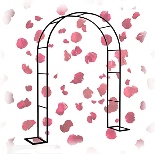 Pérgola grande y resistente de metal para jardín, para plantas trepadoras, cenador tubular resistente a la corrosión con soporte de 140 x 230 x 40 cm, perfecta para rosas, flores y bodas