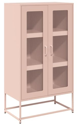 vidaXL Highboard Rosa 68x39x123 cm Stahl