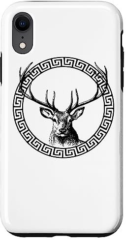 Coque pour iPhone XR cerf animal bois nature faune cornes tête