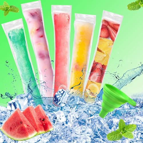 200 Piezas Bolsas para Paletas de Hielo, Popsicle Moldes, Bolsas Paleta Hielo, Bolsas para Paletas, Bolsas para Moldes Bolsas Para Hacer Popsicle, para Fiestas de Helados, Paletas Casera