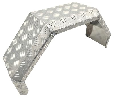 HGW Kotflügel aus ALU Riffelblech für Einachs PKW Anhänger - 13-14 Zoll - Spannweite: 750 mm - Breite: 220 mm