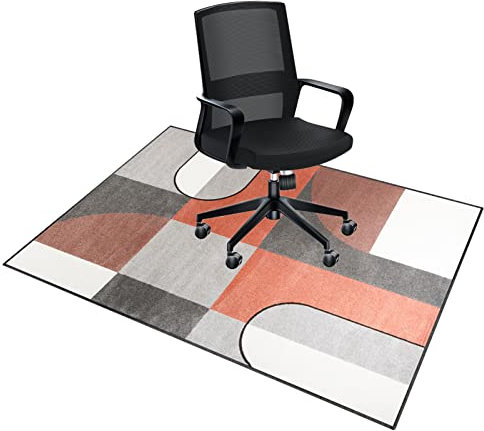 Tapis de Chaise de Jeu pour Bureau Antidérapant Protecteur de Sol pour Home Office Gaming Room 120x140cm