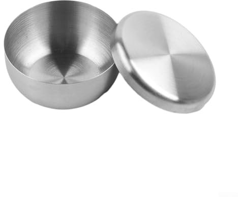 Bol à riz coréen en acier inoxydable 304 avec couvercle, choix pour événements en plein air (8,5 cm)