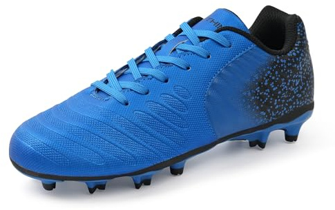 FEETHING Football Boots for Women and Men | Unisex Firm Ground Lace-Up Soccer Shoes, Lightweight Outdoor Training Football Sneakers