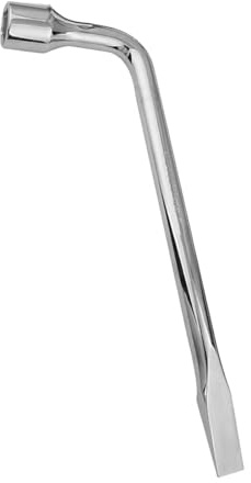 Heavy Weight L Shaped Wheel Nut Wrench with Telescopic Handle Steel Body Ergonomic Nonslip Grip Automotive Maintenance Adjustable L Shaped Tire Iron Wrench