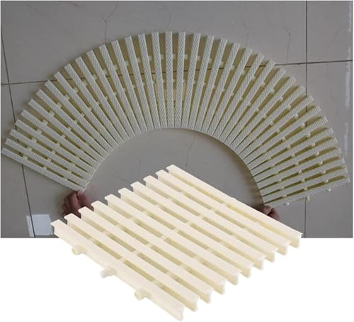 Rejilla de Drenaje de plástico Desmontable, Filtro Protector for canaleta de Piscina (Ancho 20 cm, 1 Unidad), Color Beige