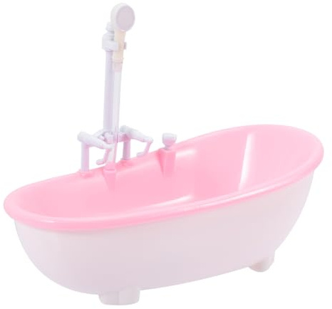 Toyvian Mini Bañera para Muñecas Rociador Eléctrico para Niños Pequeños Tamaño Mini Juguete Educativo para Juego Imaginativo y Desarrollo Cognitivo