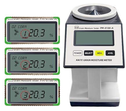 Feuchtigkeitsmesser, LCD-Display-Getreidetemperaturmessgerät For Sojabohnen, Weizen Und Erdnüsse, Feuchtigkeitsmessgerät For Getreide, Feuchtigkeitsanalysator