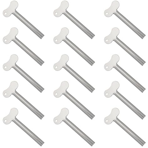 IWOWHERO Exprimidor de Pasta de Dientes de Acero Inoxidable 15 Piezas Dispensador Manual para Tubos de Crema y Pintura Tamaño Compacto y Resistente para Uso Diario en Baño y Arte