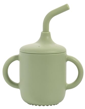 Genérico Vasos para niños con popote y asa,180 ml con Pajita y Asa, Botella de Agua | Vaso Infantil para Guardería, Preescolar y Hogar,para Viajes, Casa, Guardería y Preescolar
