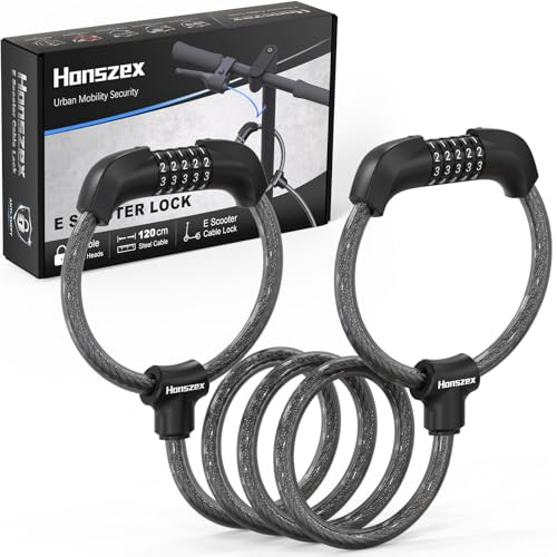 Honszex Candado Patinete Electrico, Candado de Combinación 5 Dígitos