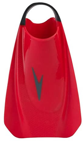 Speedo Unisex Adulto Fury Training Fin for Swimming Pinne da allenamento, Lava Rosso/Chill Blu/Grigio, 3-4