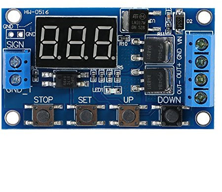 Ausla Module de Minuterie Numérique LED, Relais de Contrôle d'Automatisation avec Affichage, DC 5V-36V, pour Système d'Automatisation