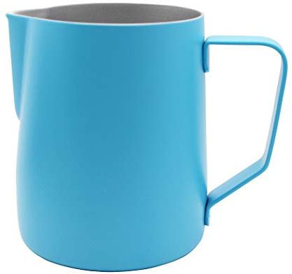 Abcsea 1 Pièce Pichet de Lait en Acier Inoxydable, Pot à Lait Inox, Pichet Lait Inox, Bleu 600ml/20oz