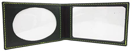 Piel Cabrera Cartera Porta Placa Mod. 11 Verde