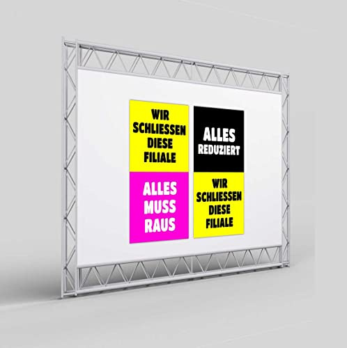 20er-Set Räumungsverkauf Plakate Din A2 GESCHÄFTSAUFGABE Poster AUSVERKAUF (Wir schließen diese Filiale)
