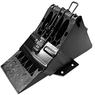 Trupa Unterlegkeil LKW mit Gleitschutzschiene schwarz 5000kg, 5To Hemmschuh DIN 76051-E46 mit Halter