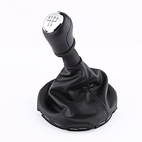 TKSE Car Gear Shift Knob, 5 Speed Car Gear Shift Knob Gearstick Gaiter Boot Kit for Transporter T5 / T6 (2003-2011)