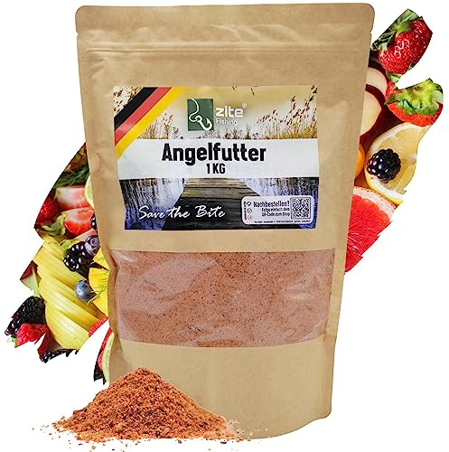 Zite Fishing Grundfutter Karpfen-Angeln - Starke Lockwirkung auf Friedfische - 1kg Hochwertiges Groundbait Karpfen-Futter Wiederverschließbar - Ideal auch für Brassen, Rotaugen & Mehr (Tutti Frutti)