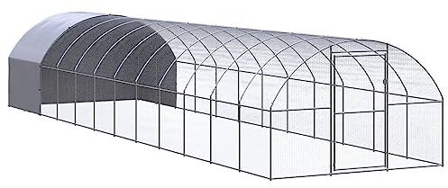 ZEYUAN Outdoor-Hühnerstall, Kaninchenstall, Legenester Für Hühner, Hühnerhaus, Hasenstall Draußen, 3x12x2 m Verzinkter Stahl