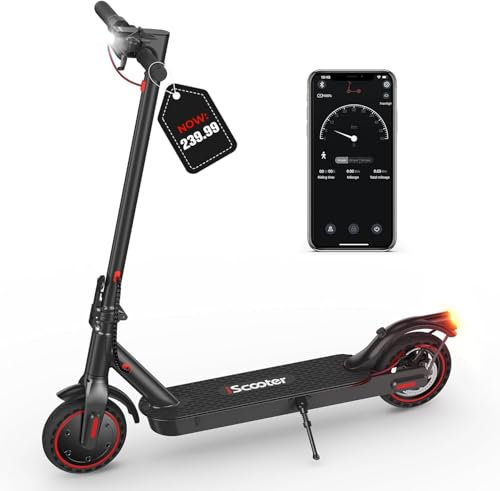 iScooter i9/i9Max Electric Scooter, 8.5-10 Tires Electric Scooters for Adult, 30-40km Range, 3 Speed Mode, Foldable Electric Scooters with APP Control, Double Braking System for Adults and Teens