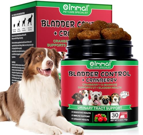 Blasen- und Nierenunterstützung für Hunde,Harnwegsbehandlung und Ergänzung zur Blasenkontrolle,weiche Kausnacks mit Cranberry D-Mannose,natürlicher Immunsystem-Booster-Peking-Enten-Geschmack, 30Stück