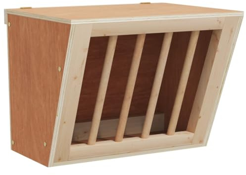 vidaXL Heuraufe für Kaninchen 25x18,5x20,5 cm Massivholz Tanne