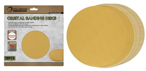 ROLLINGDOG Sandpaper Sheets for ROLLINGDOG Corner Sander,18PC 9 Inch | 80,120,240 GRIT,Hook&Loop Sanderpaper,for Wood Metal or Other Surfaces