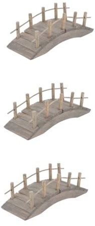 BESPORTBLE 3 Stück Puppenhaus Bogenbrücke Mikrolandschaft Ornament Terrarium Dekorationen Miniatur Bogenbrücke Spielzeug DIY Brücke Bankmodell Miniaturdekoration Künstliches Wohnaccessoire