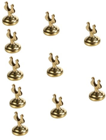 Cabilock 10St Tischhalter Halter für Lebensmittelschilder Platzhalter für Ornamente hochzeitsdeko Stainless Steel Bilder Golddekor Fotoständer-Clip Notizhalter aus Edelstahl Metall Harfe