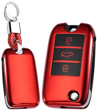 Ysbxitu Custodia per chiave auto (solo chiave pieghevole keyless go, adatta per MG MG3 MG5 MG6 MG7 ZS GT GS 350 360 750 pratica custodia protettiva copertura telecomando cover idea regalo accessori