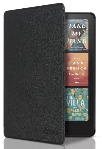 CoBak Hülle für 7 Zoll Kindle Paperwhite 12th Gen 2024 und Kindle Colorsoft Signature Edition - Völlig Neue Smart Cover mit Auto Schlaf/Aufwach, Schwarz