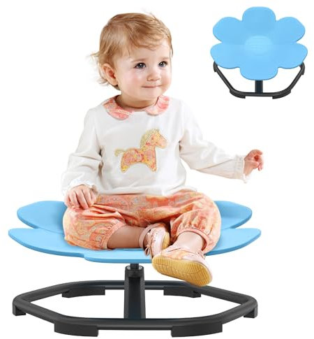XINZI Karusell sensorisk leksak autism, sensorisk snurrstol barn balans barnstol, sit och spin autism leksak träning fysisk koordination och balans, blå