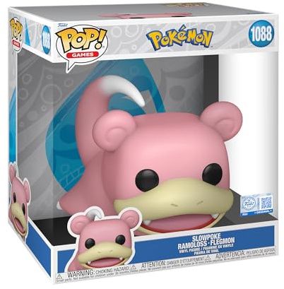 Funko Pop! Jumbo: Pokemon - Slowpoke - samlarfigur i vinyl - presentidé - officiella varor - leksaker för barn och vuxna - spelfans - samlarfigur och utställning